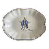 vintage plate in earthenware with birds