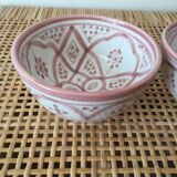 Lot of ceramic bowls pale pink