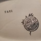 Belgian earthenware fireplace insert Boch la Louviere 1930s, 1940s