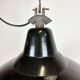 Industrial Black Enamel Factory Lamp with Cast Iron Top, 1950s