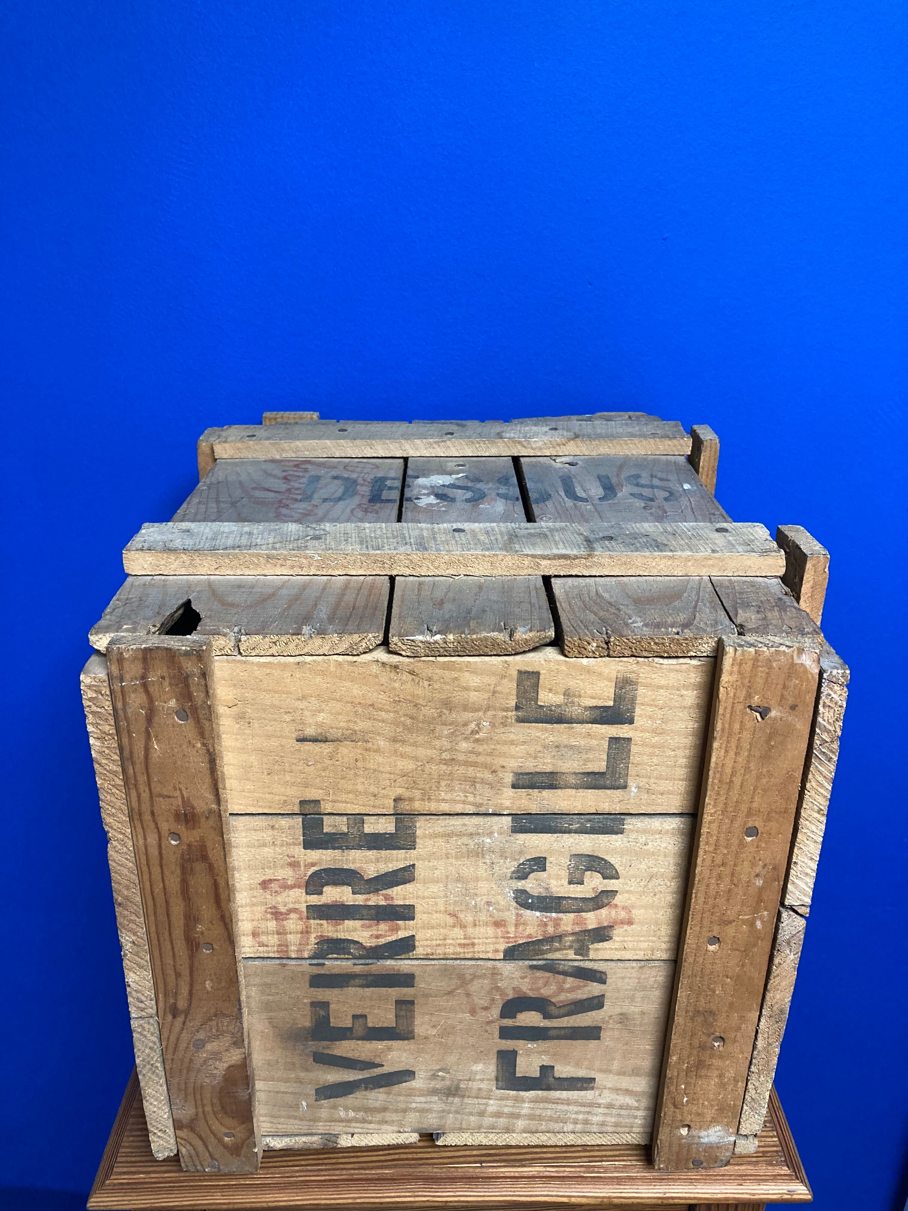 Vintage wooden suitcase