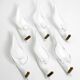 50s brass chandelier with white and transparent Murano glasses Franco Luce