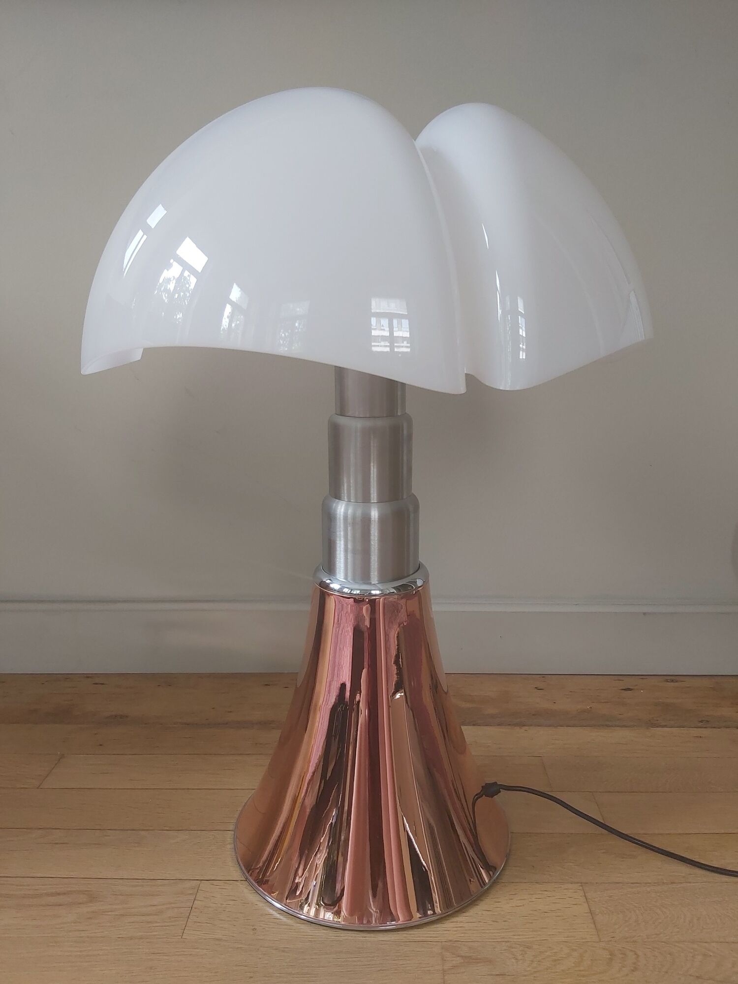 Pipistrello lamp for Martinelli Luce by Gae Alenti, large model copper version, LED