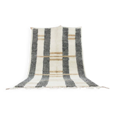 Tapis beni ouraine marocaine en laine traditionnelle taille 100 x 200 cm
