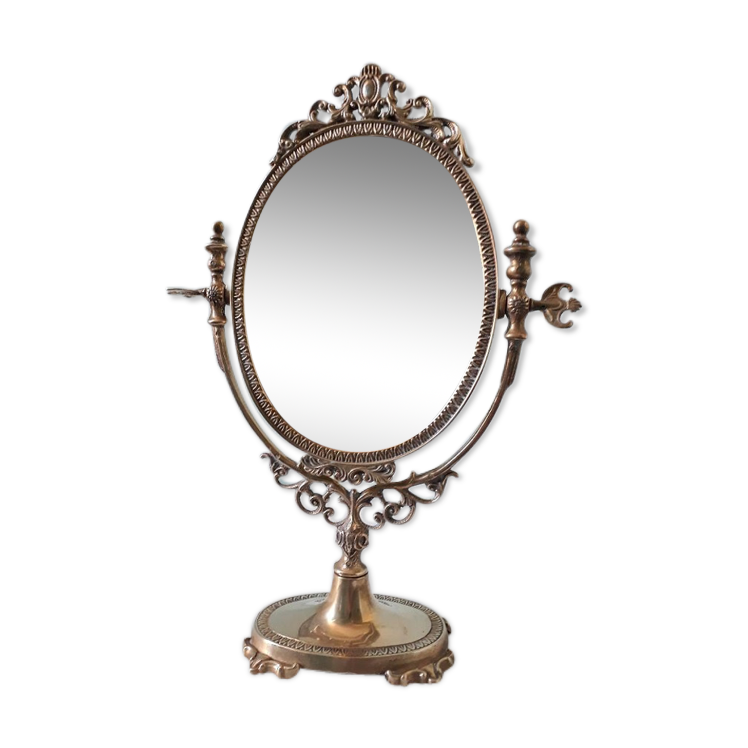 table Mirror in brass