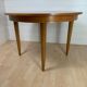 Table ronde vintage en noyer 1960