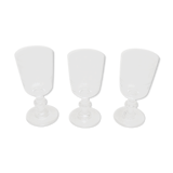 3 ancient glasses with drop