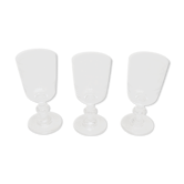 3 ancient glasses with drop