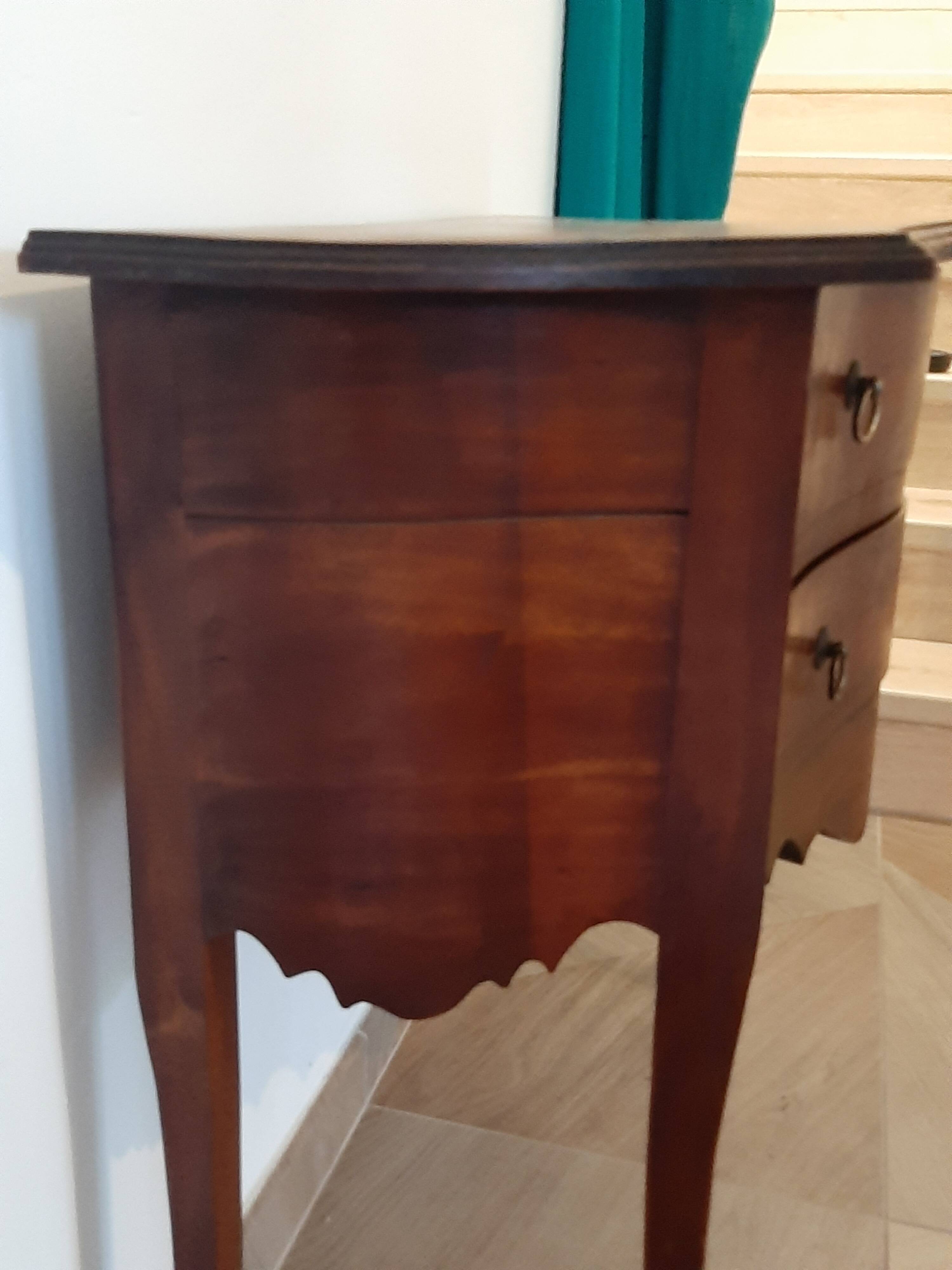 Pretty 2-drawer console chest of drawers - curved legs - Louis XVI imitation