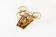 Polished brass and crystal glass wall lamp by Palwa, Germany 1960s