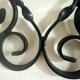 Old wrought iron coat rack