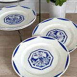 6 Luneville earthenware dinner plates