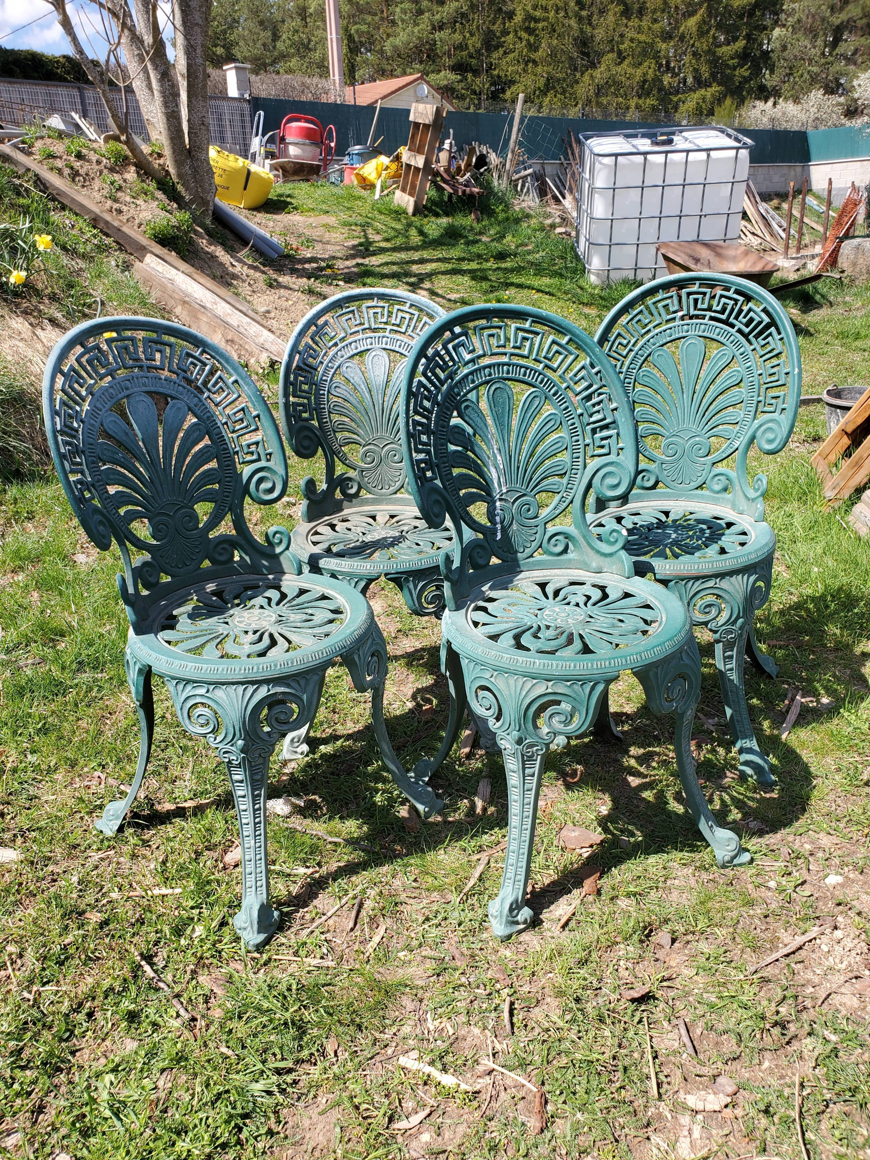 Garden chairs cast aluminum