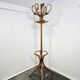 Coat rack and hat rack in curved wood
