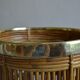 Bamboo and brass basket circa 1960 italy