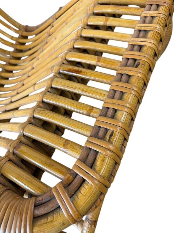 Fauteuil vintage en rotin / fauteuil une place / chaise lounge