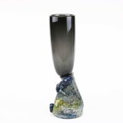 Vesuvius Transcontinental, Unique Art Glass Vase by Björn Stern, Sweden 1989