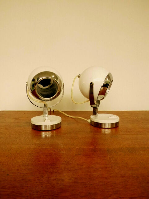 Pair of lamps Eyeball years 70