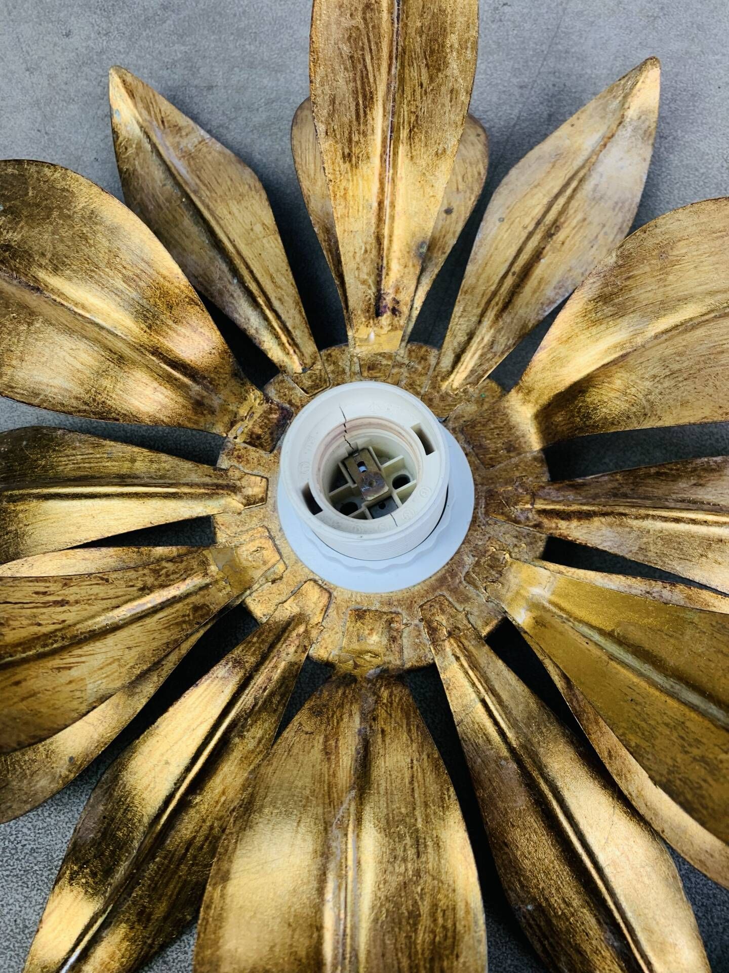 Pair of gilded Florentine wall sconces by SEP Light Firenze, Italy.