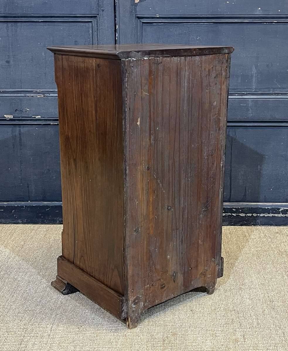 Chestnut bedside table from the early 20th century.