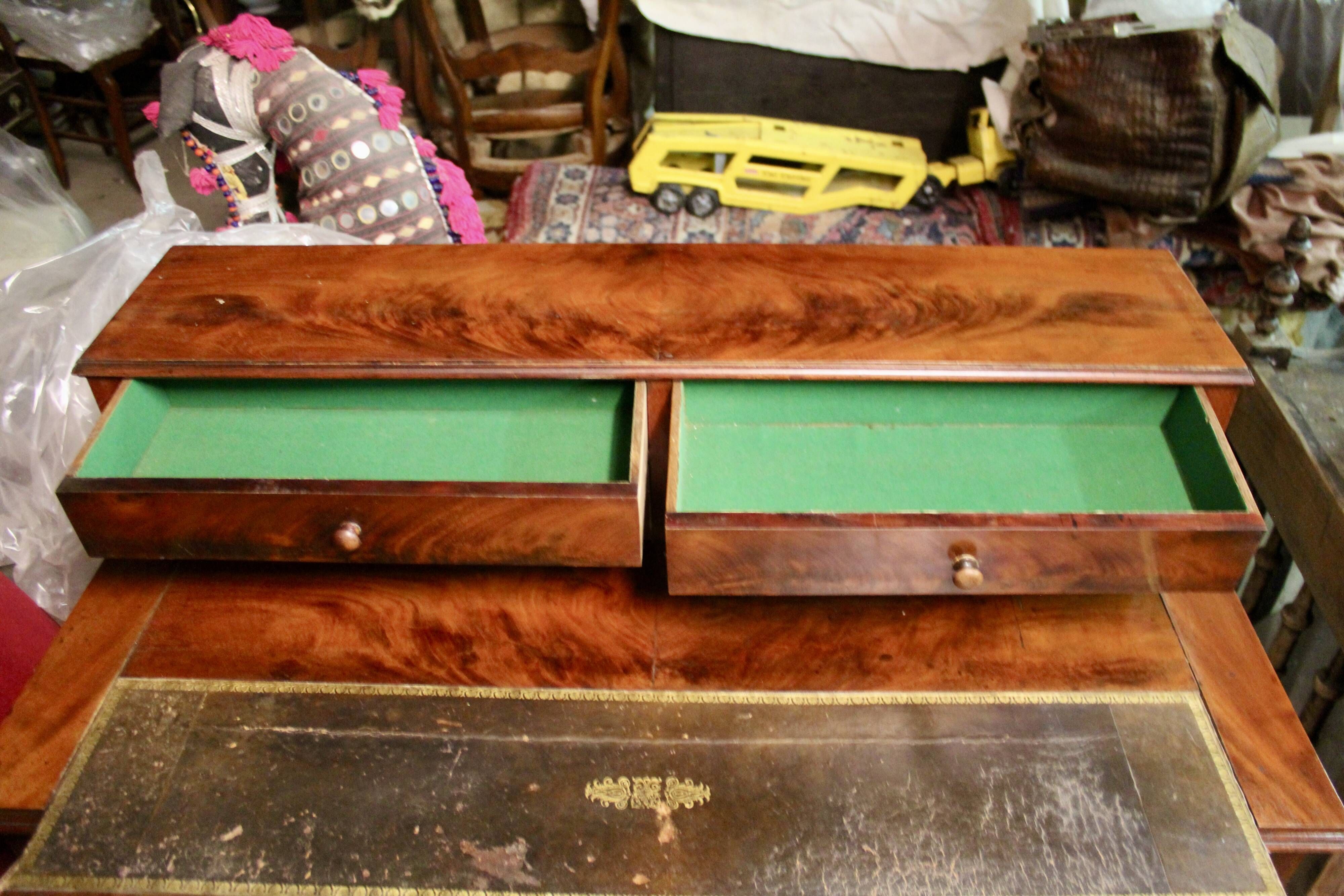 19th-century mahogany tiered desk