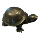 Tortue en laiton xxe patine dorée