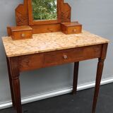 Art Deco pink marble hairdresser