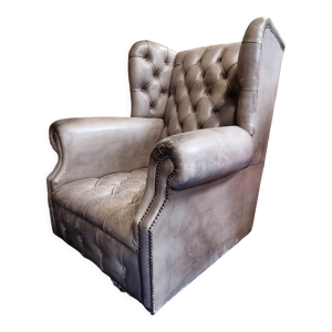 fauteuil chesterfield - cuir
