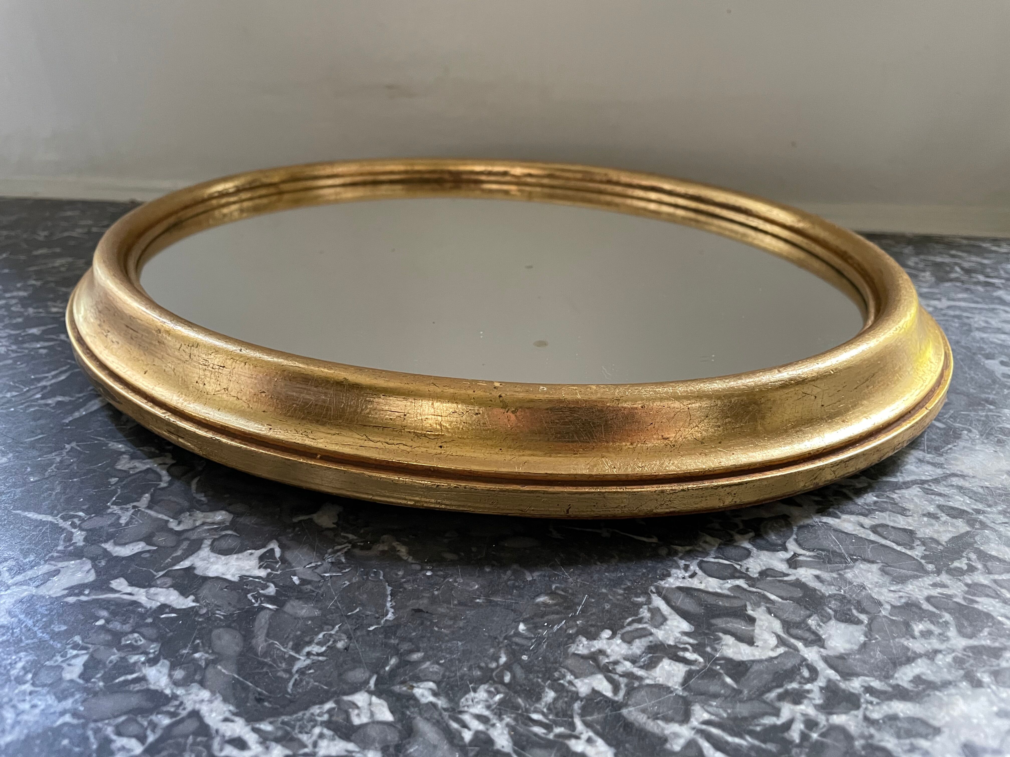 Oval Gold Mirror 1960 31x39cm