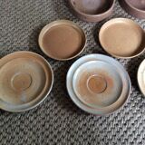 Set of 9 stoneware plates