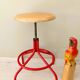Adjustable vintage workshop stool