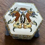 Old candy box with Renaissance decor from Gien earthenware