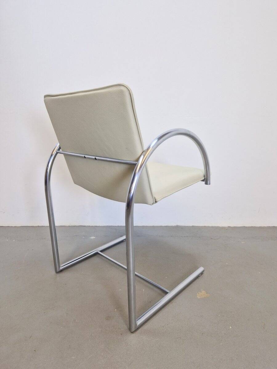 Postmodern Leather Cirkel Chairs by Karel Boonzaaijer & Pierre Mazairac for Metaform, 1980s, Set of 4
