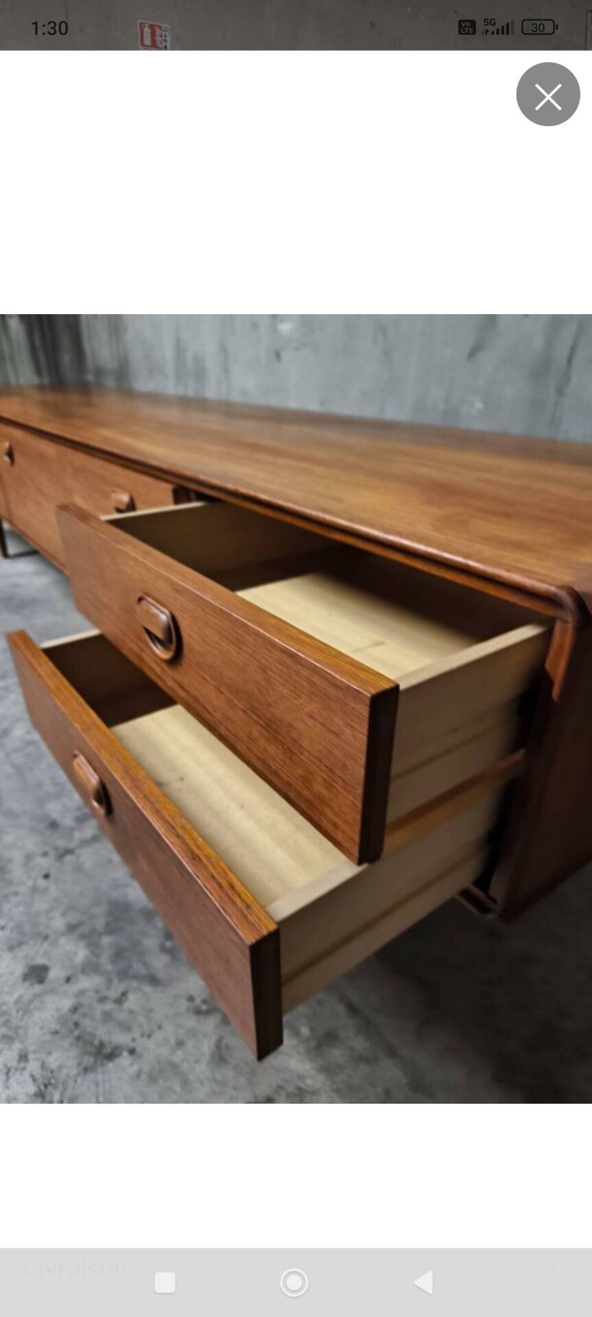 Vintage Scandinavian teak sideboards from the 1970s.