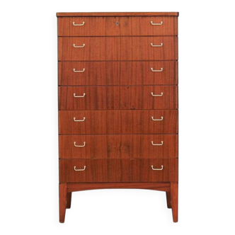 Commode en acajou, design scandinave, années 1970, production : Danemark