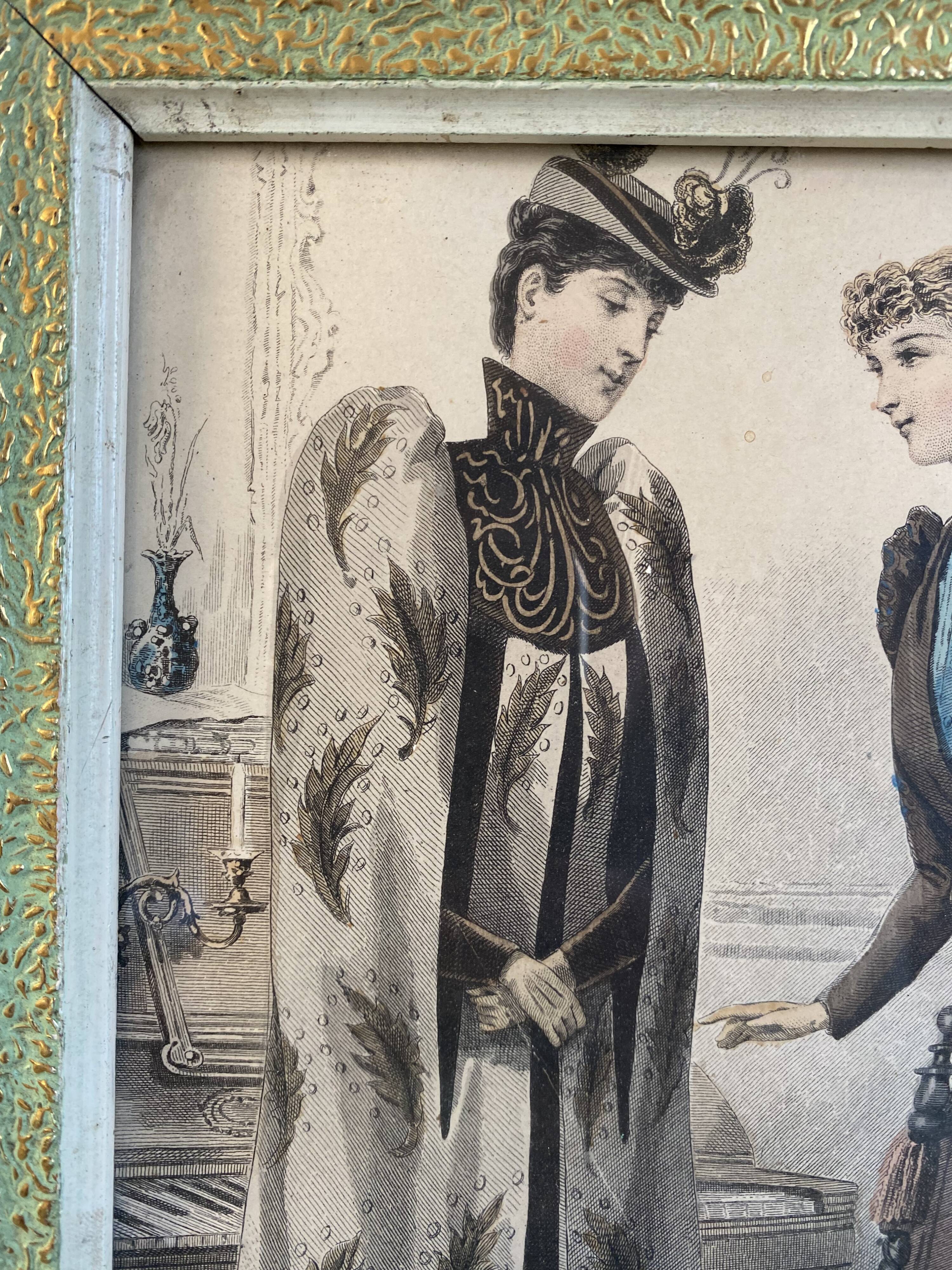 1890 fashion engraving "the fashion monitor"