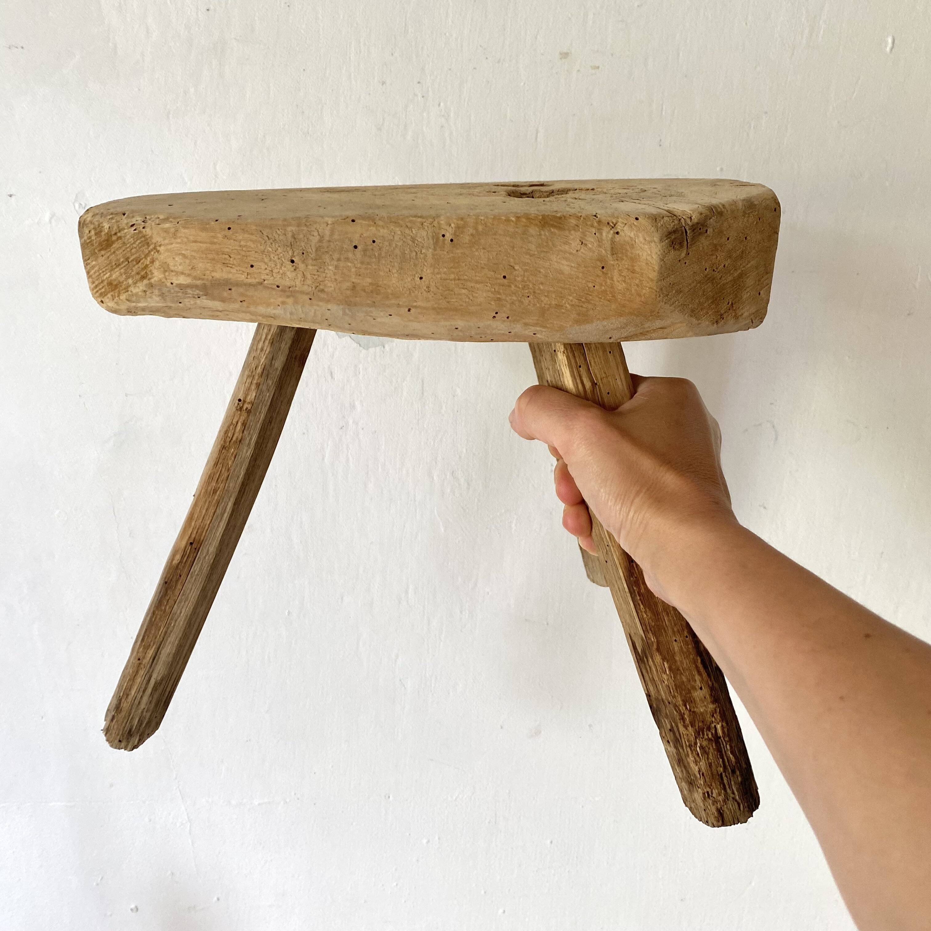 Brutalist tripod farm stool