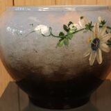 Pot by jerome massier in vallauris with passionflowers