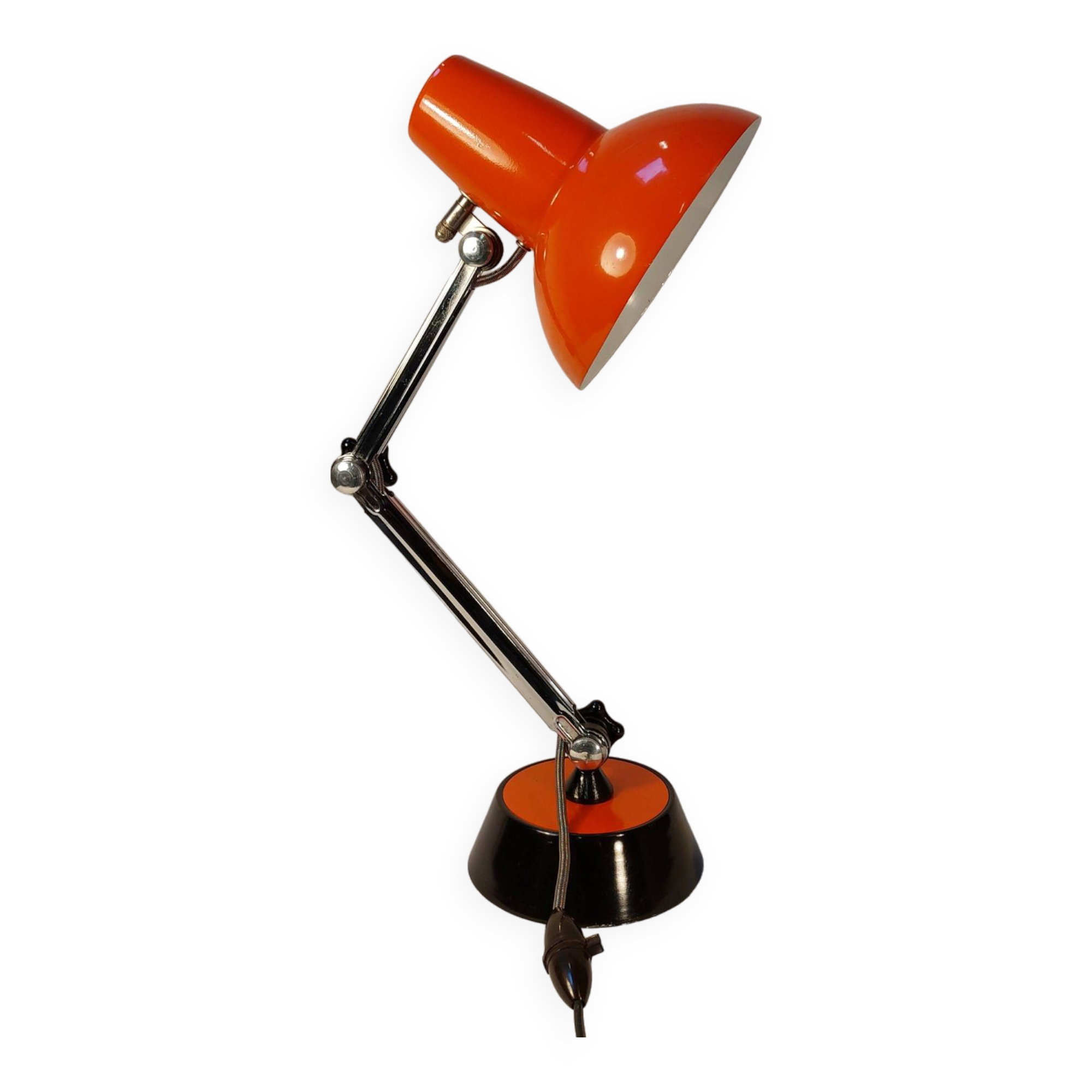 Vintage red articulated desk lamp - 70s/80s.