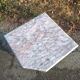 Sculptural coffee table in grey and pink marble – Vintage 1970s/1980s