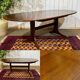 Oval GPlan table in mahogany from the 1970s with a butterfly extension.