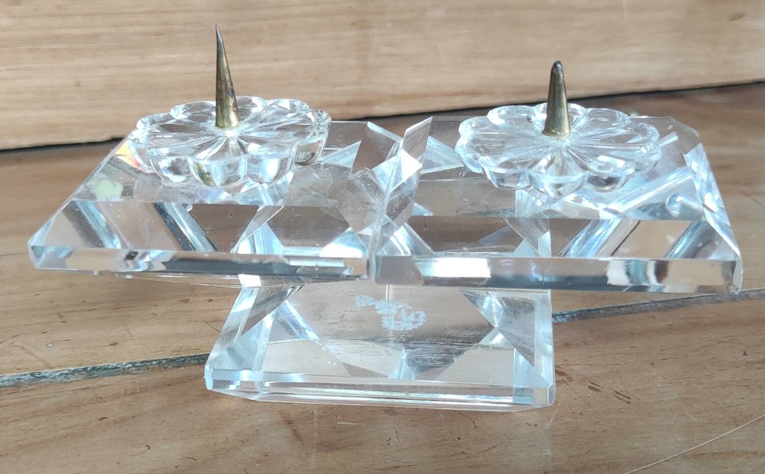 Old Swarovski crystal candle holder