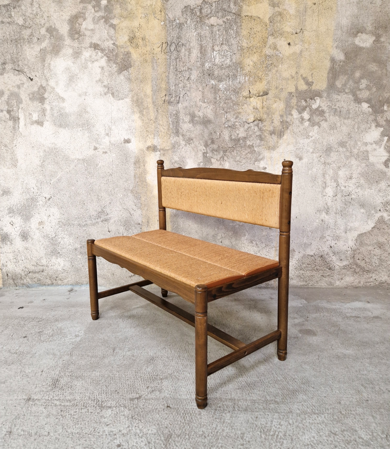 Beech straw bench 1970