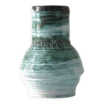 Vase en céramique danoise des années 50 par Ernst Nielsen / pièce unique / Faxe / années 1960 / 1970