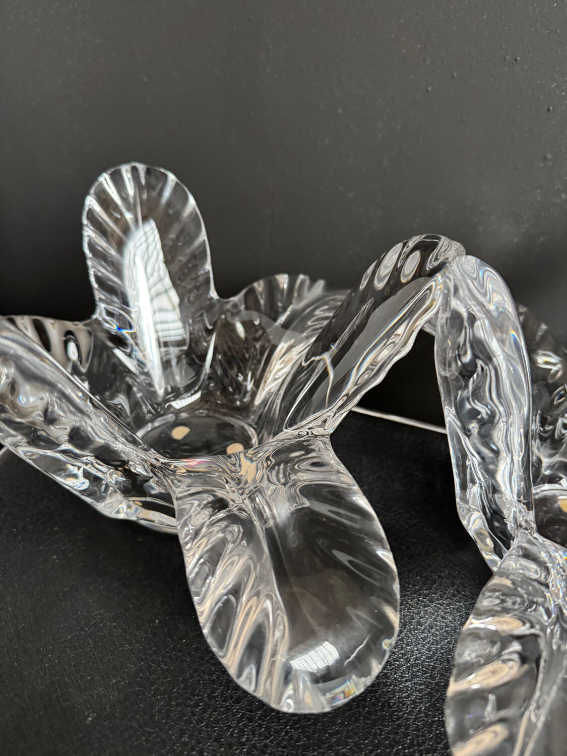 Crystal palm tree catchall, 1970s