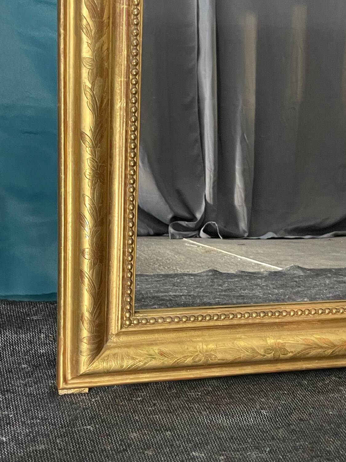 Antique mirror H140x 82.5 from the Louis Philippe period, very good condition