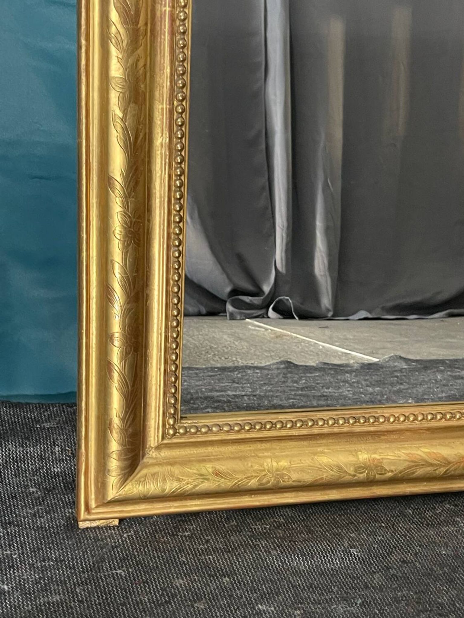 Antique mirror H140x 82.5 from the Louis Philippe period, very good condition