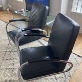 Fauteuils Cuir noir  RS7 de Mauser Werke années 30
