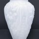 Large art deco glass vase with French floral decor H. 29.5 cm