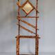 Antique bamboo wardrobe with mirror — exotic style, late 19th century